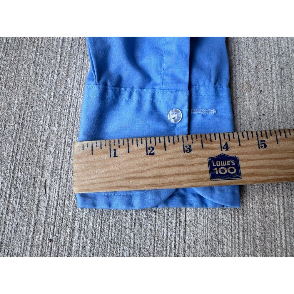 Vintage Arrow Kent Collection Shirt Mens 14.4 -32 Blue Button Up Long Sleeve 70s - Picture 7 of 12